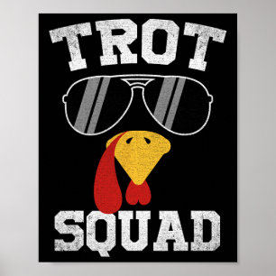 Poster Dinde de course Sungles Trot Squad Action de grâce