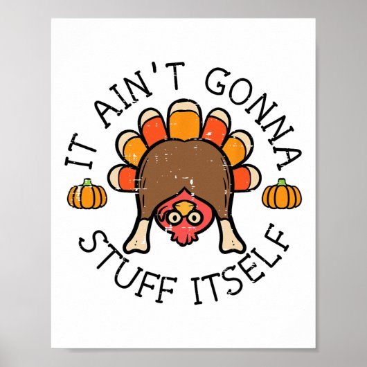 Poster Dinde de Thanksgiving ça ne se farcit pas soi-même (Devant)