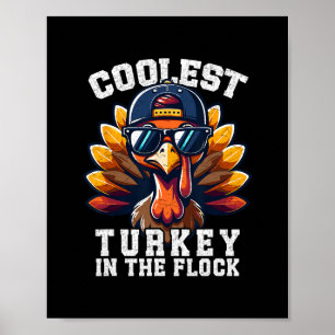 Poster Dinde de Thanksgiving Enfants Garçons Hommes Les P
