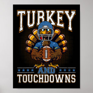 Poster Dinde de Thanksgiving et touchés Footbyll Hommes K
