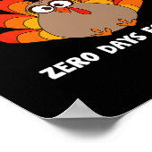Poster Dinde de Thanksgiving Trot Running J'ai fait zéro (Coin)
