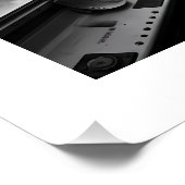 Poster Dinde drôle selfie noir et blanc (Coin)