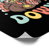 Poster Dinde en bas drôle de Footll Thanksgiving (Coin)