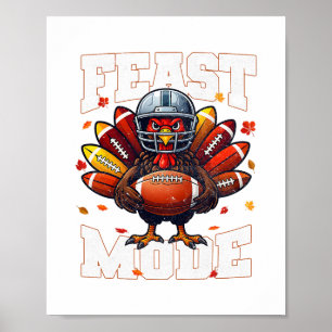 Poster Dinde Mode Fête Vintage Automne Piedll Thanksgivin