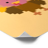 Poster Dinde - Pixel Art (Coin)