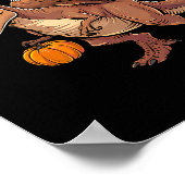 Poster Dinde Saurus Rex Dinde Dino Action de grâce Tout-p (Coin)
