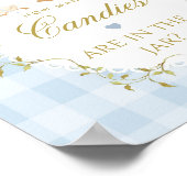 Poster Dindon Comment compter les bonbons Blue Gingham (Coin)