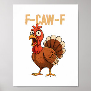 Poster Dindon drôle de la citation d'humour de Thanksgivi