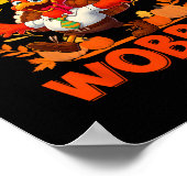 Poster Dindon drôle de Thanksgiving Gobble Jusqu'à ce que (Coin)