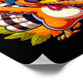 Poster Dindon Gobblegool Danse Dabbing de Thanksgiving (Coin)
