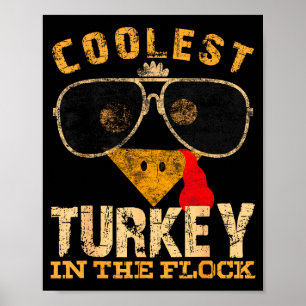 Poster Dindon le plus cool de la volée Thanksgiving drôle