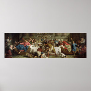 Poster Dîner à la Chambre de Simon, 1737