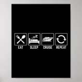 Poster Dîner Croisière Sleep Répéter Vacances Croisière F (Devant)