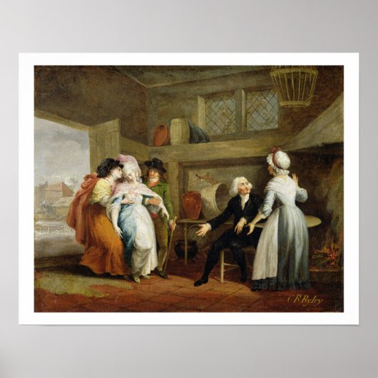 Poster "Dîner dans les Hayfields" (surpris par M. Thornhi (Devant)