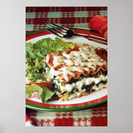 Poster Dîner de Lasagna (Devant)