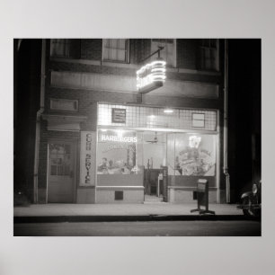 Poster Dîner de Nuit, 1940. Photo Vintage