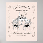 Poster Dîner de répétition amusant pour les chaises de ta (Devant)