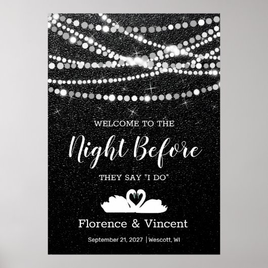 Poster Dîner de répétition Bienvenue à la nuit avant le p (Devant)