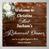 Poster Dîner de répétition Brown à cordes de bois (Devant)