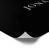 Poster Dîner de répétition de calligraphie jaune noir (Coin)