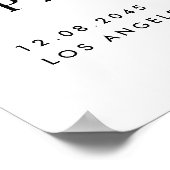 Poster Dîner de répétition de fleurs tropicales et de ver (Coin)