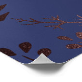 Poster Dîner de répétition élégant rose gold et marine Bi (Coin)