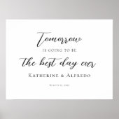 Poster Dîner de répétition élégante calligraphie bienvenu (Devant)