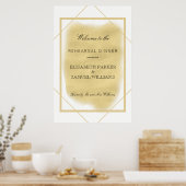 Poster Dîner de répétition en ivoire blanc encadré (Cuisine)