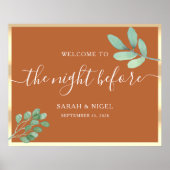 Poster Dîner de répétition en terre cuite et or de bienve (Devant)