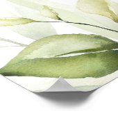 Poster Dîner de répétition Eucalyptus Aquarelle Bienvenue (Coin)