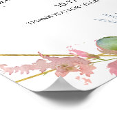 Poster Dîner de répétition Floral de Bourgogne (Coin)