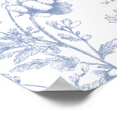 Poster Dîner de répétition Français toile Bleu Accueil Fl (Coin)