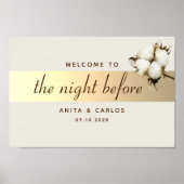 Poster Dîner de répétition Gold, bienvenue (Devant)