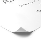 Poster Dîner de répétition horizontale Eucalyptus Bienven (Coin)