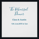 Poster dîner de répétition la veille simple minimal m<br><div class="desc">conception</div>