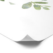 Poster Dîner de répétition Mariage vert élégant (Coin)