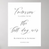 Poster Dîner de répétition moderne la nuit avant la bienv (Devant)