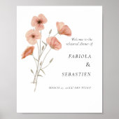 Poster Dîner de répétition Orange Poppy Flower Signal de (Devant)