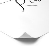 Poster Dîner de répétition simple en calligraphie (Coin)