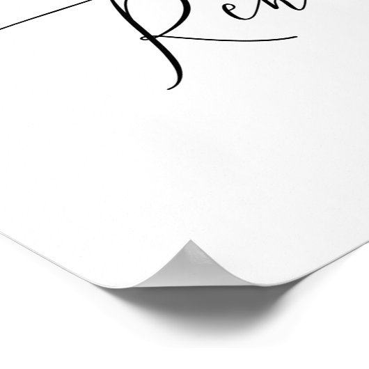 Poster Dîner de répétition simple en calligraphie (Coin)