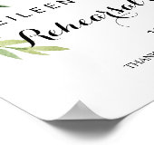 Poster Dîner de répétition tropicale florale Bienvenue (Coin)