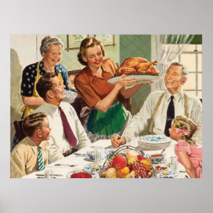 Poster Dîner de Thanksgiving
