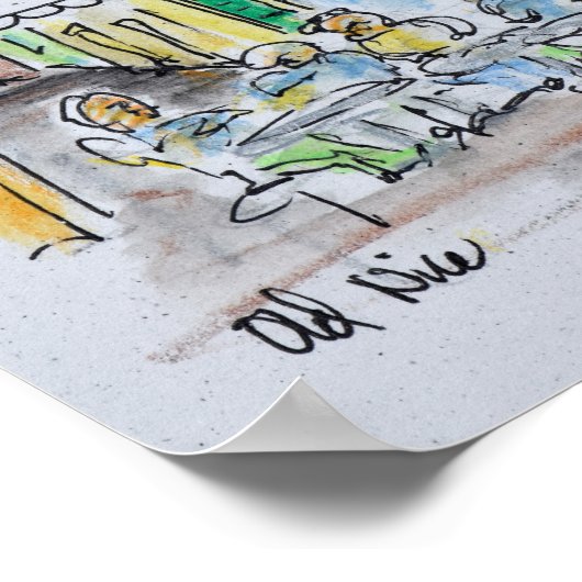 Poster Dîner en plein air dans le Vieux Nice | Nice, Fran (Coin)