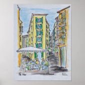 Poster Dîner en plein air dans le Vieux Nice | Nice, Fran (Devant)