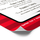 Poster Dîner Holly fête Noël menu de la restauration (Coin)