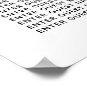 Poster Dîner mariage Cartes de places (Coin)