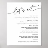 Poster Dîner Mariage EVERLEIGH Menu Signe 8x10 (Devant)