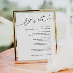 Poster Dîner Mariage EVERLEIGH Menu Signe 8x10<br><div class="desc">Everleigh Collection - une collection étonnante et minimaliste qui dispose d'une police de calligraphie moderne qui est à la fois chic et élégant. Cette collection offre un design intemporel et élégant qui est parfait pour tous les événements, des mariages aux baby showers et tout entre les deux. Découvrez l'élégance et...</div>