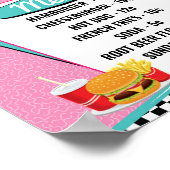 poster Diner Menu 1950 (Hoek)
