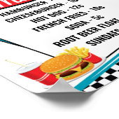 poster Diner  Menu 1950 (Hoek)